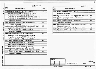 Состав альбома. Типовой проект 409-15-98.87Альбом 4   Строительные конструкции и изделия