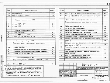 Состав альбома. Типовой проект 501-05-107.91Альбом 1 Пояснительная записка и схемы.
