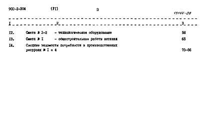 Состав альбома. Типовой проект 902-2-304 Альбом 6 Сметы