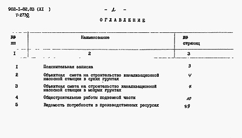 Состав альбома. Типовой проект 902-1-82.83Альбом 11 Сметы. Подземная часть (опускной способ в сухих и мокрых грунтах)
