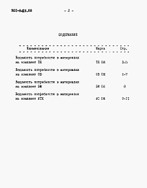 Состав альбома. Типовой проект 901-8-016.88Альбом 5 Ведомости потребности в материалах     
