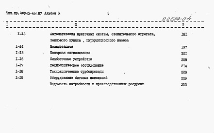 Состав альбома. Типовой проект 409-15-101.87Альбом 6  Сметы  