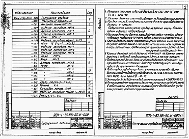 Состав альбома. Типовой проект 904-1-82.88Альбом 4 Строительные изделия