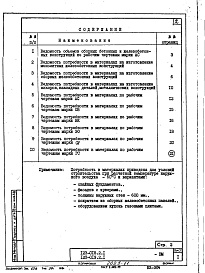 Состав альбома. Типовой проект 123-018.2.1Альбом 11 Заказные спецификации. Ведомости потребности в материалах (часть 10)