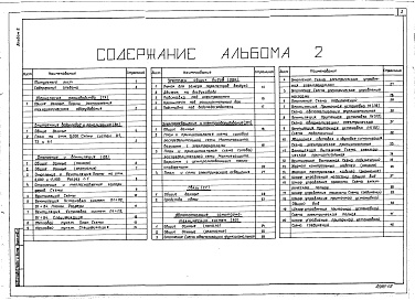 Состав альбома. Типовой проект 416-7-265.87Альбом 2 Технология производства. Внутренние водопровод и канализация. Отопление и вентиляция. Электроосвещение и электрооборудование. Связь. Автоматизация санитарно-технических устройств
