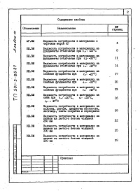 Состав альбома. Типовой проект 501-5-86.87Альбом 7 Ведомости потребности в материалах    