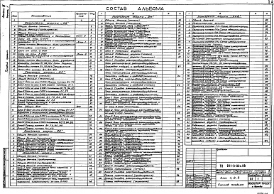 Состав альбома. Типовой проект 291-8-23с.88Альбом 3 Часть 1 Отопление и вентиляция. Внутренние водопровод и канализация. Связь и сигнализация. Пожарная сигнализация.    Часть 2 Электрооборудование. Автоматизация отопительных и вентиляционных систем    