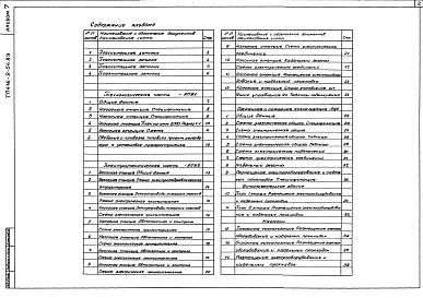 Состав альбома. Типовой проект 416-9-54.89Альбом 7 Автоматическое пожаротушение. Охранно-пожарная сигнализация