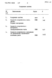 Состав альбома. Типовой проект 705-1-159.84Альбом 5 Ведомости потребности в материалах.