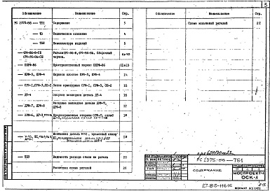 Состав альбома. Шифр РС 2375-86Альбом 1 Рабочие чертежи