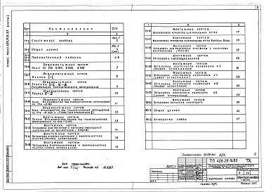 Состав альбома. Типовой проект 409-29-74.83Альбом 1 Общая пояснительная записка. Технологическая часть