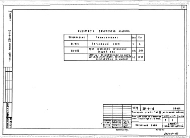 Состав альбома. Типовой проект 284-1-146Альбом 2 Задание заводу на изготовление щитов