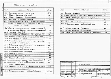 Состав альбома. Типовой проект 901-5-53с.93Альбом 1 Пояснительная записка,архитектурно-строительные решения, автоматизация водоснабжения, организация строительства, спецификации оборудования.    