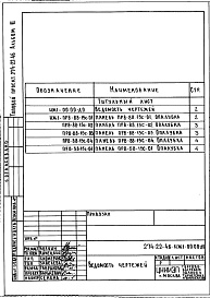 Состав альбома. Типовой проект 274-22-46Альбом 3 Изделия железобетонные по серии ИИ-04. Изделия монолитных конструкций. Изделия металлические.Изделия деревянные