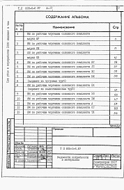 Состав альбома. Типовой проект 805-5-6.87Альбом 10 – Ведомости потребности в материалах.   