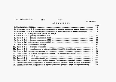 Состав альбома. Типовой проект 0901-9-16.2.87.Альбом 6 Примененный из ТП 0901-9-16.1.87 Сметы