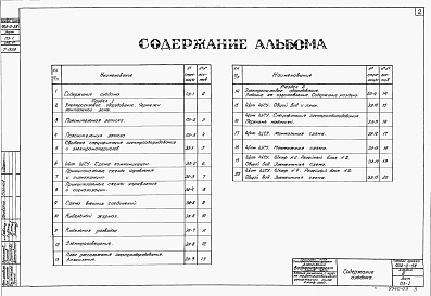 Состав альбома. Типовой проект Альбом 3 Электротехническая часть