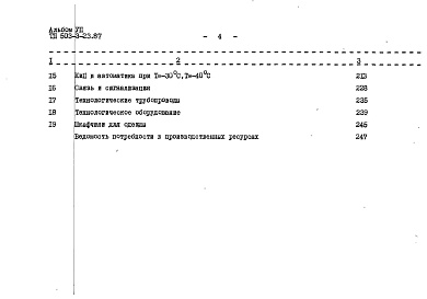 Состав альбома. Типовой проект 503-3-23.87Альбом 7 Сметная документация
