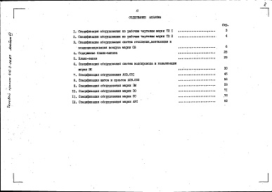 Состав альбома. Типовой проект 416-3-20.87Альбом 6 Спецификации оборудования