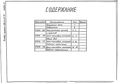 Состав альбома. Типовой проект 406-9-327.86Альбом 3 Тепловой контроль и автоматика. Чертежи-задания заводу-изготовителю.     