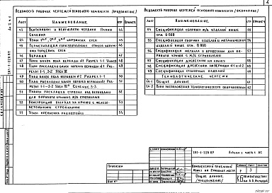 Состав альбома. Типовой проект 281-1-228.89Альбом 1 Часть 1 Архитектурно-строительные и технологические чертежи выше и ниже отм.0.000. Часть 2 Сантехнические и электротехнические чертежи