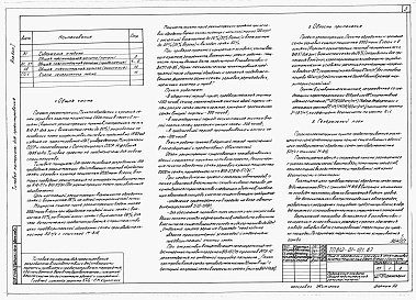 Состав альбома. Типовой проект 812-01-101.87Альбом 1 Общая пояснительная записка. Схема генерального плана
