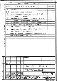 Состав альбома. Типовой проект 501-5-111.89Альбом 7 Проектная документация на перевод помещений для использования под ПРУ