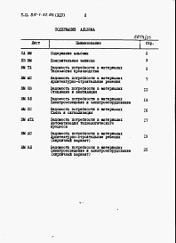 Состав альбома. Типовой проект 812-1-52.84Альбом 14 Ведомость потребности в материалах