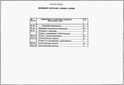 Состав альбома. Типовой проект 902-1-150.1.88Альбом 11 Спецификации оборудования примененный из тп 902-1-148.88