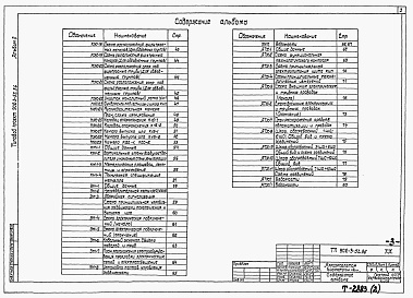 Состав альбома. Типовой проект 902-3-52.86Альбом 2 Технологические, строительные решения. Электрооборудование. Автоматизация и технологический контроль     
