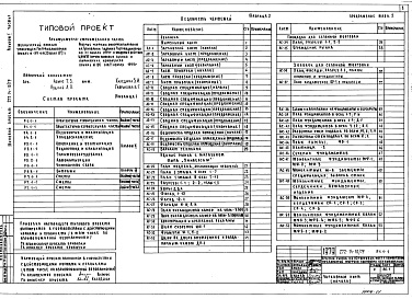 Состав альбома. Типовой проект 272-14-10/79Альбом 1 Архитектурно-строительные решения. 
