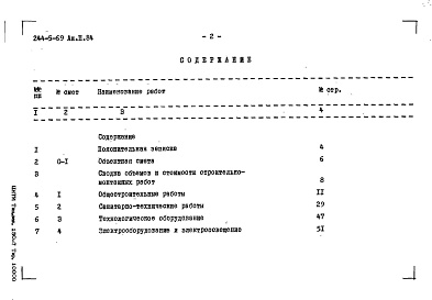 Состав альбома. Типовой проект 244-5-69Альбом 2 Сметы