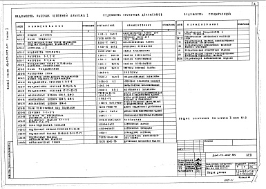 Состав альбома. Типовой проект 264-12-249.85Альбом 1 Архитектурно-строительные решения ниже отм. 0.000