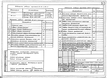 Состав альбома. Типовой проект 90-0274.13.89Альбом 1 Архитектурно-строительные решения ниже отм. 0.000 (АС.01-1). Архитектурно-строительные решения выше отм. 0.000 (АС.1-1)