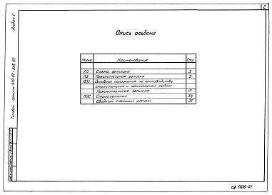 Состав альбома. Типовой проект 416-07-313.89Альбом 1 Общая пояснительная записка. Схема генерального плана. Сводный сметный расчет