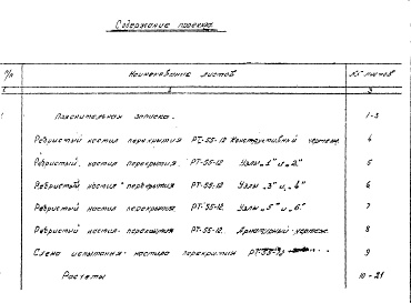 Состав альбома. Шифр 03-94 РебристыеАльбом 1 Рабочие чертежи 
