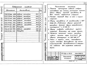 Состав альбома. Типовой проект 902-5-39.87Альбом 2 Строительные изделия    