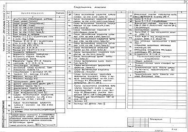 Состав альбома. Типовой проект 261-12-266.86Альбом 1 Архитектурно-строительные и технологические чертежи. Чертежи инженерного оборудования 