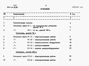 Состав альбома. Типовой проект 902-5-8.84Альбом 4 Сметы    