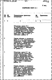 Состав альбома. Типовой проект 709-9-25.84Альбом 2 Сметы
