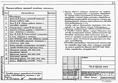 Состав альбома. Типовой проект 704-3-055.93Альбом 2 Узлы     
