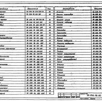 Состав фльбома. Серия 3.820.2-44 ПодъемникиВыпуск 11 Подъемник двухвинтовой с электроприводом грузоподъемностью 2х2,5 т марки 5ЭВД