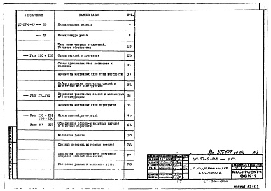 Состав альбома. Шифр ДС 27-2-83Альбом 1 Рабочие чертежи 