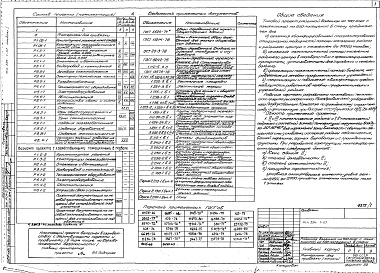 Состав альбома. Типовой проект 254-1-117Альбом 1 Материалы для привязки
