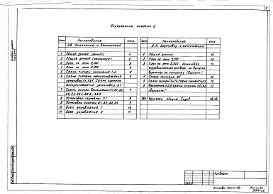 Состав альбома. Типовой проект 264-12-264с.85Альбом 2 Отопление и вентиляция. Водопровод и канализация