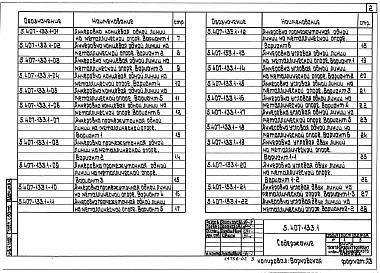 Состав альбома. Серия 5.407-133 ВоздушныеВыпуск 1 Узлы. Рабочие чертежи