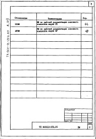 Состав альбома. Типовой проект 262-12-253.85Альбом 7 Спецификации оборудования