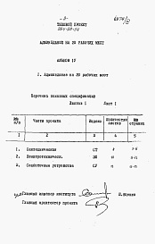 Состав альбома. Типовой проект 264-20-54Альбом 4 Заказные спецификации