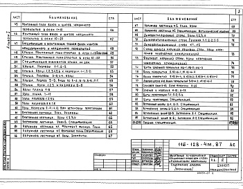 Состав альбома. Типовой проект 116-128-4м.87Альбом 1 Архитектурно-строительные чертежи
