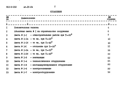 Состав альбома. Типовой проект 901-3-152Альбом 4.84. Сметы    